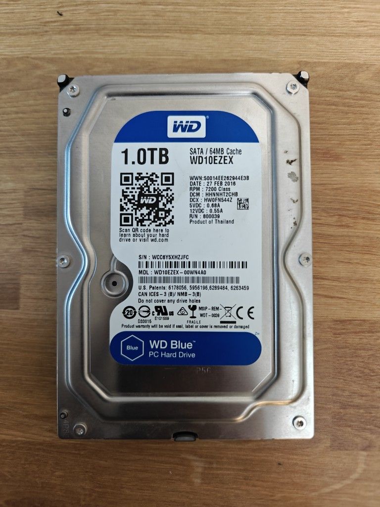 Western Digital 1TB Hard Drive For Gaming PC Computer Desktop Like Segate HDD