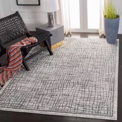 10 ft. x 10 ft. Geometric Border Square Area Rug