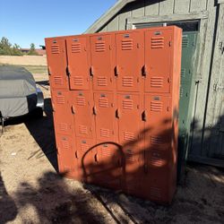 Extremely Vintage Extremely Heavy Duty 15 Door Lockers