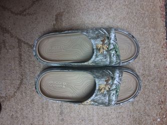 Rugged Shark Camo Slide Sandals