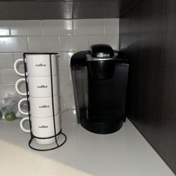 Coffee Maker and Mugs