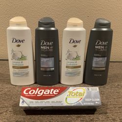 Mens And Womens Large Dove Shampoos With Large Colgate Total ALL for $20 