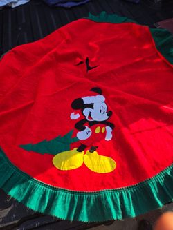 Vintage Disney Mickey Mouse Christmas Tree Skirt 🎄