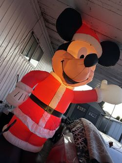 Giant Mickey Mouse Santa Inflatable 