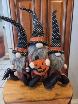 Halloween gnomes trio