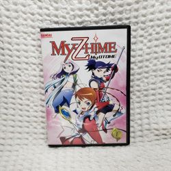 My-Hime Z: My-Otome, Vol. 1  Dvd .  
Dreamy Arika
A Gust running through the garden of Otome
First Time
The blazing transfer student 
English and Japa