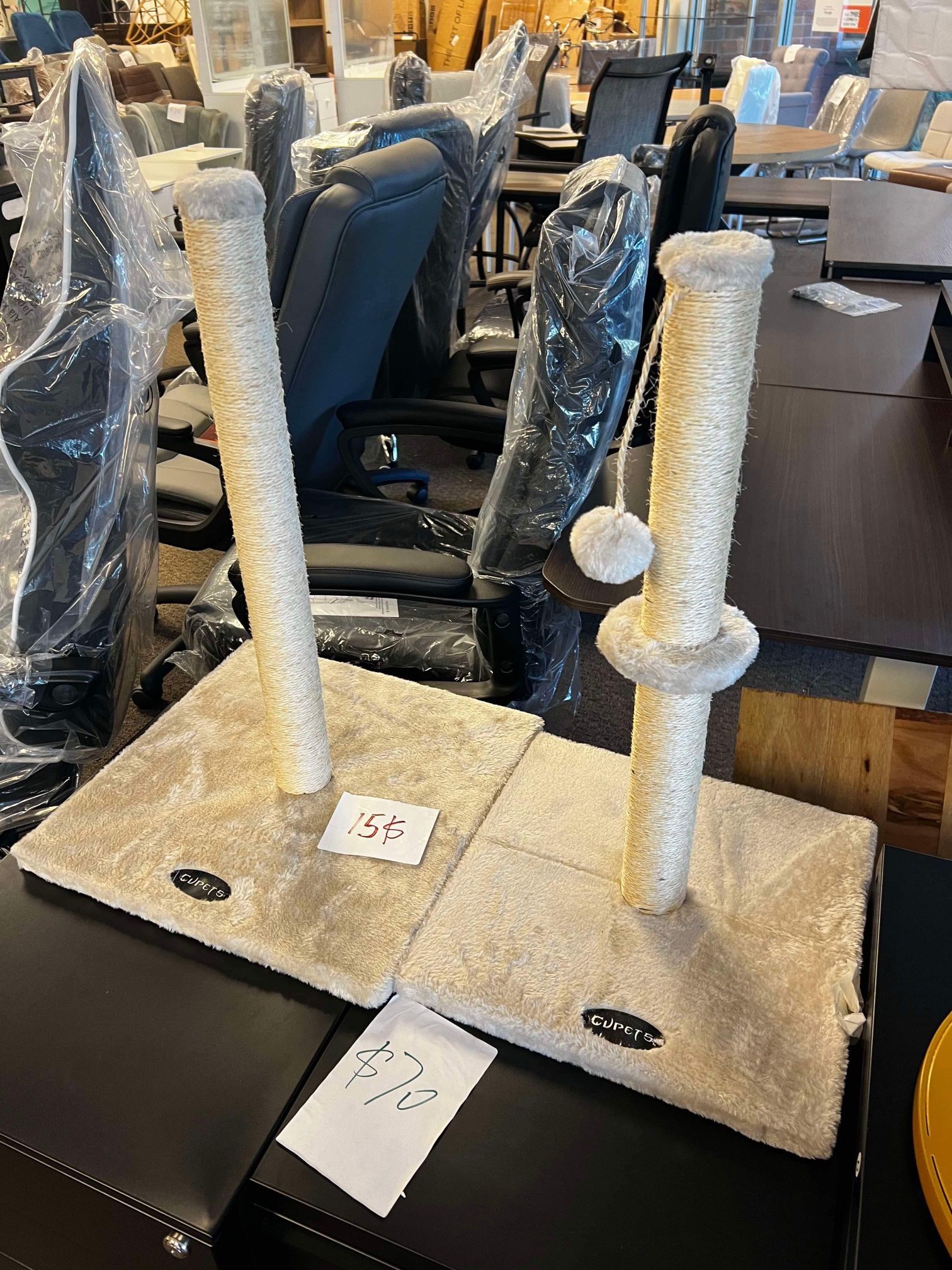 Cat Scratching Post, Cat Scratching Paws Post Kitty, Scratching Posts for Indoor Cats with Hanging Toy
