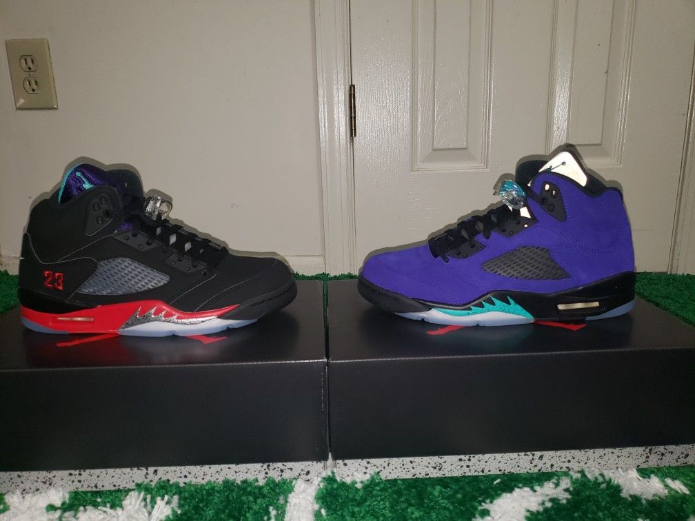 BRAND NEW NIKE AIR JORDAN 5 TOP 3 SIZES 7.5 12 GRAPES SIZES 8 10 11 11.5 12 13 14