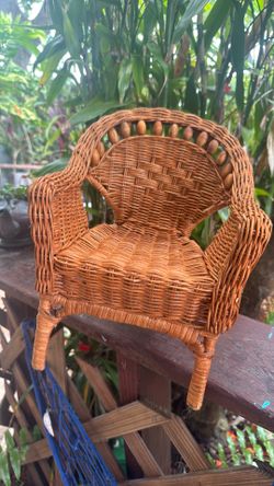 Rattan doll chair