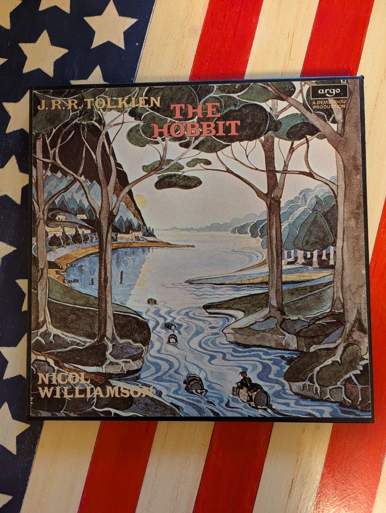 J. R. R. Tolkien The Hobbit Nicol Williamson Argo ZPL 1196/9 Vinyl 4 Record Set.