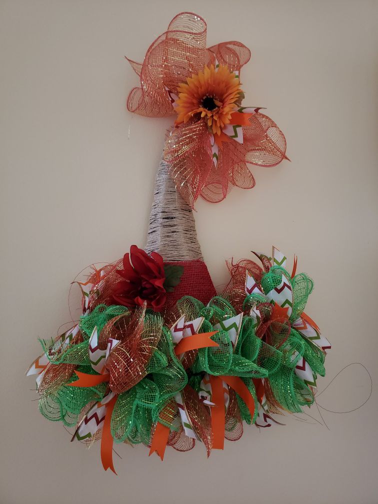 Scarecrow hat wreath