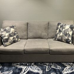 Pull Out Queen Sofa Sleeper Light Gray