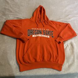Oregon State Beavers Hoodie Adult Medium Orange Sweatshirt Sweater Pullover NCAA