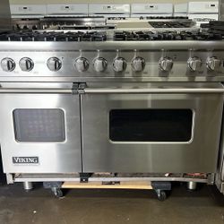 VIKING 48”WIDE ALL GAS RANGE STOVE 8 BURNERS 