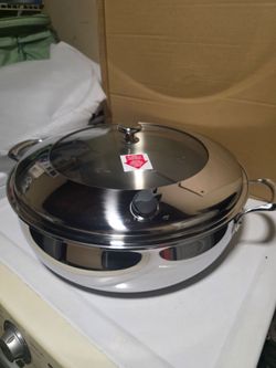Cacerola ancha de 22qt grande vida Sana