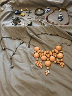 Sterling Jewelry , Glass Beads, Glass Pendants , Rings , Bracelets Ect