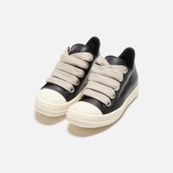 Rick Owens Low-Top Leather Sneakers with box size 42 is size 8.5-9