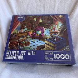 HXMars Puzzle - New in Wrap - 1000 piece - Library with Cat