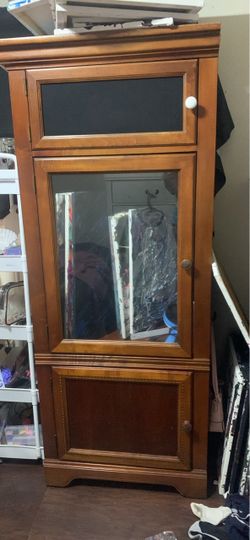 Wooden Display Cabinet with Glass Door
