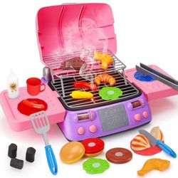 Kitchen Toy Set with Pretend Smoke Sound and Light 
