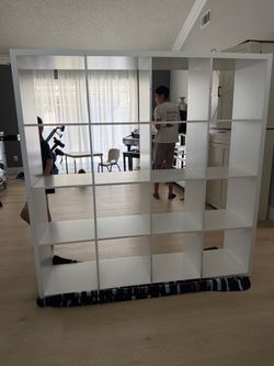 White 4x4 Cube Shelving Unit