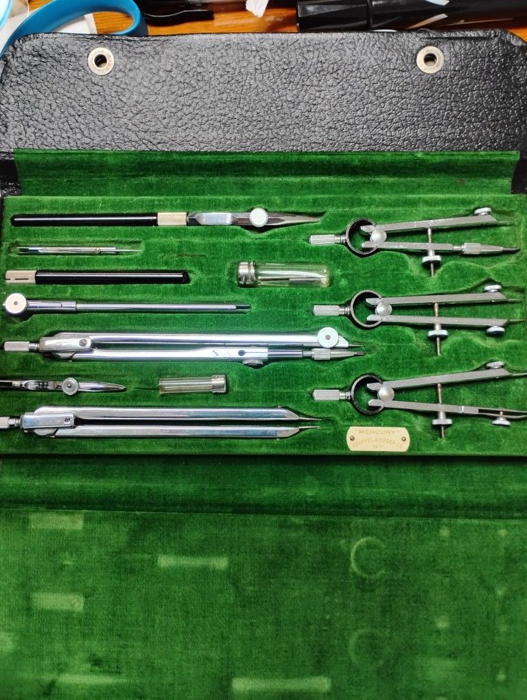 Vintage Drafting Set. Mercury, Keuffel & Esser Co. N.Y.