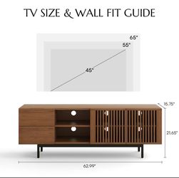 Mid-Century Modern Wood TV Stand