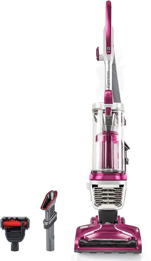 Kenmore DU5092 Bagless Upright Vacuum Lift-Up Carpet Vacuum Cleaner 2-Motor Power Suction with Hair Eliminator Brushroll, Pet Handi-Mate, 2L, Wine W/L