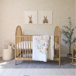 Canyon Spindle Natural Wood Crib - Crate&kids