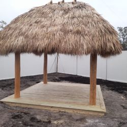 10x10  Chickee Hut And 12x12 Pressure Treated Deck