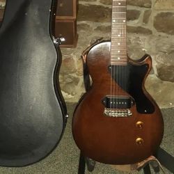 Flamed Mahogany Gibson Les Paul Junior Jr. Vintage Tobacco Brown