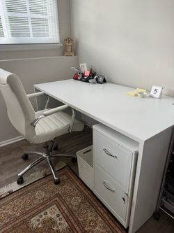 White modern desk