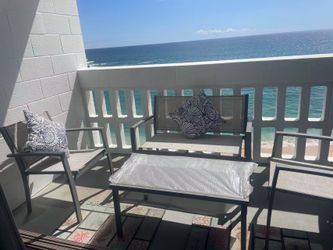 (Free Delivery) NEW Outdoor Aluminum Large Set Wide Chairs & Loveseat & Wide Table