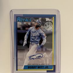 Bobby Witt Jr On Card Auto