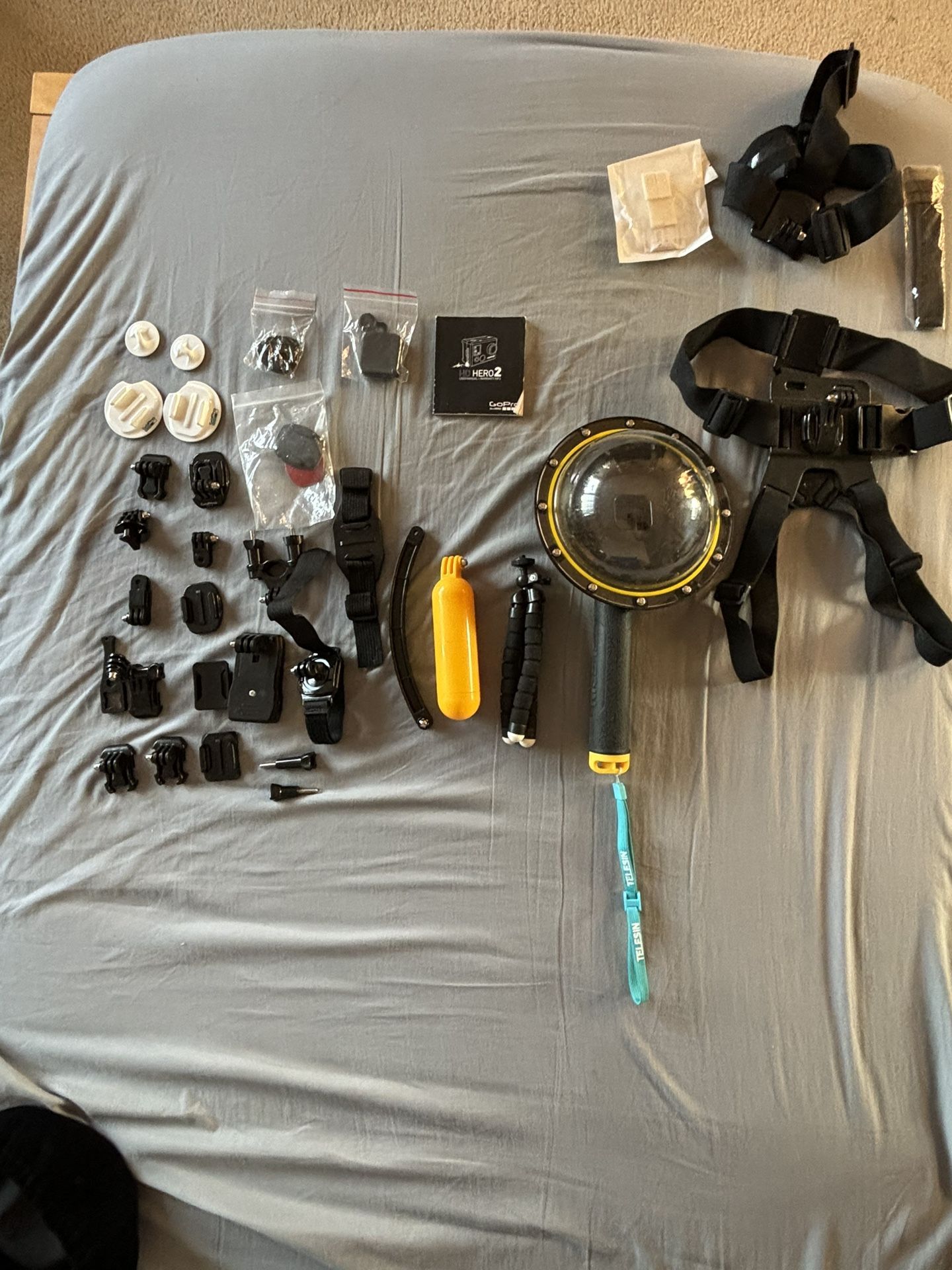 Go Pro Accessories Bundle Around  40 Pieces 