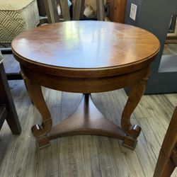 Round Vintage Wood Table