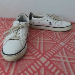 G/FORE Men's G4MF20EF14 White Leather Skull Club Joker Print Golf Shoes Sz 12.5