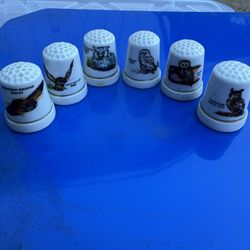 Owl Porcelain Thimbles 