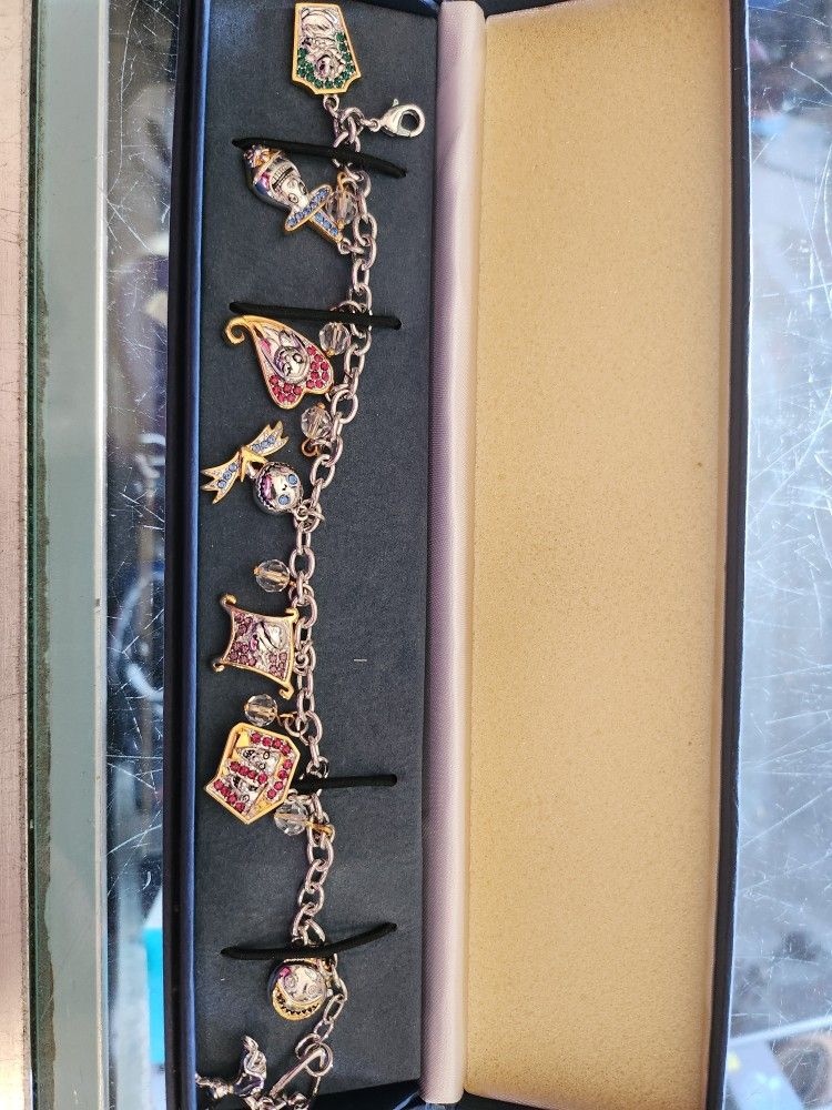 bradford exchange nightmare Before Christmas 24k charm Bracelet 