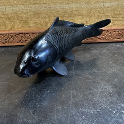 Japanese Antique Carp Koi Cast Iron Paper Weight Takaoka Traditional Meiji