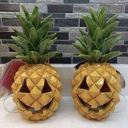 Summerween Blow Mold Pineapple Jack O' Lantern Summer Halloween Pumpkin Light Up