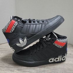Adidas High Top Sneakers Black/Red US 4.5
