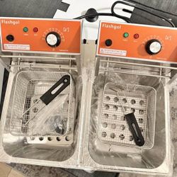 Commercial Double Deep Fryer 12L Stainless Steel | Brand New Sealed