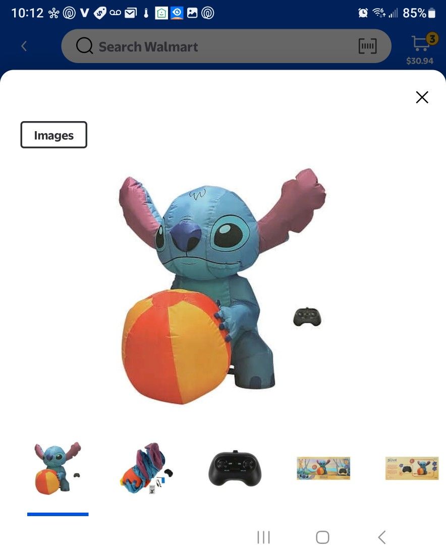 4 Ft Remote Control Disney Stitch BRAND NEW in Box.