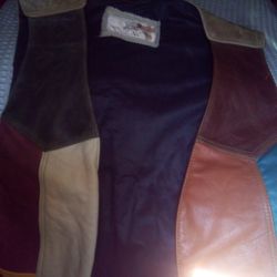 Leather Cowboy Vest Size XXL 