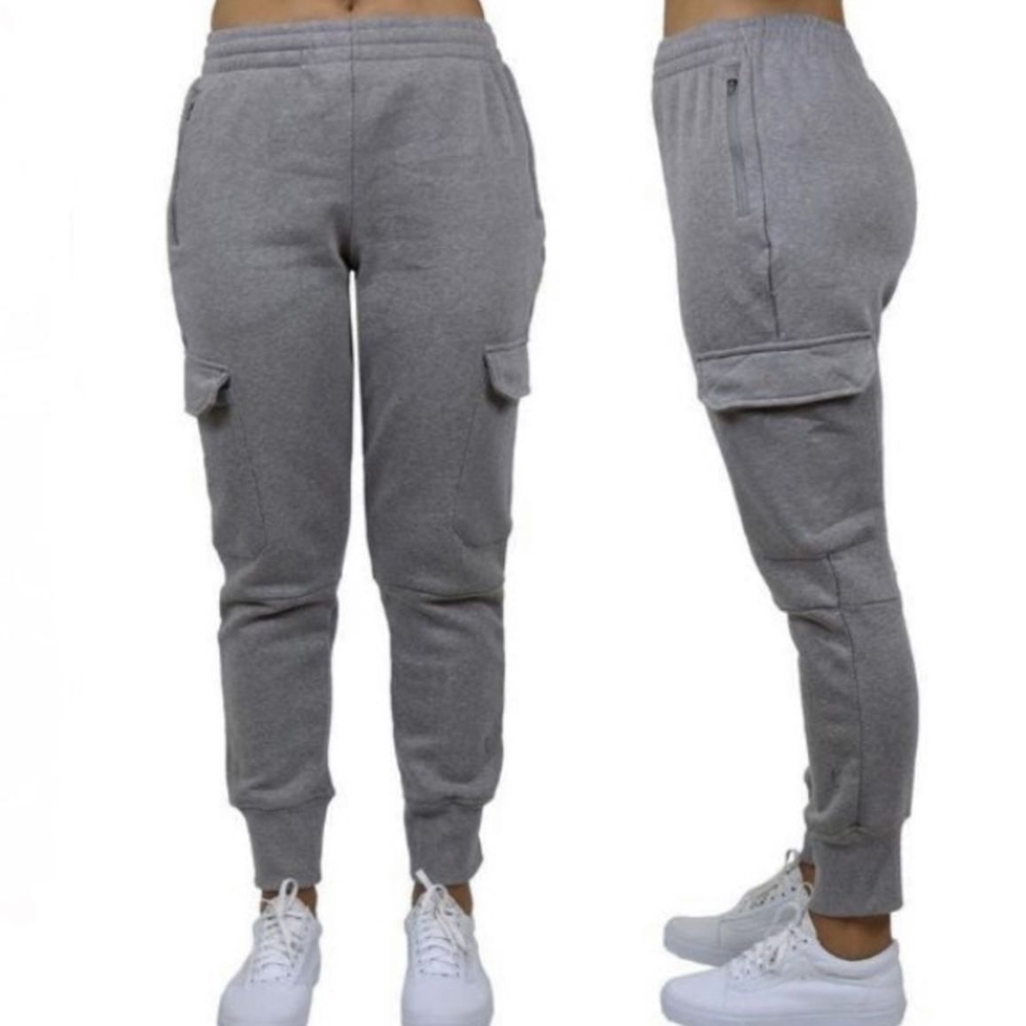 Fashion Nova pull on cargo joggers gray women Size XLarge 