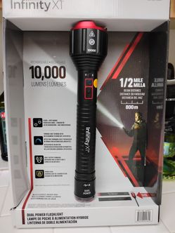 Infinity X1 10,000 Lumen LED Flashlight Dual Power Rechargeable USB-C
