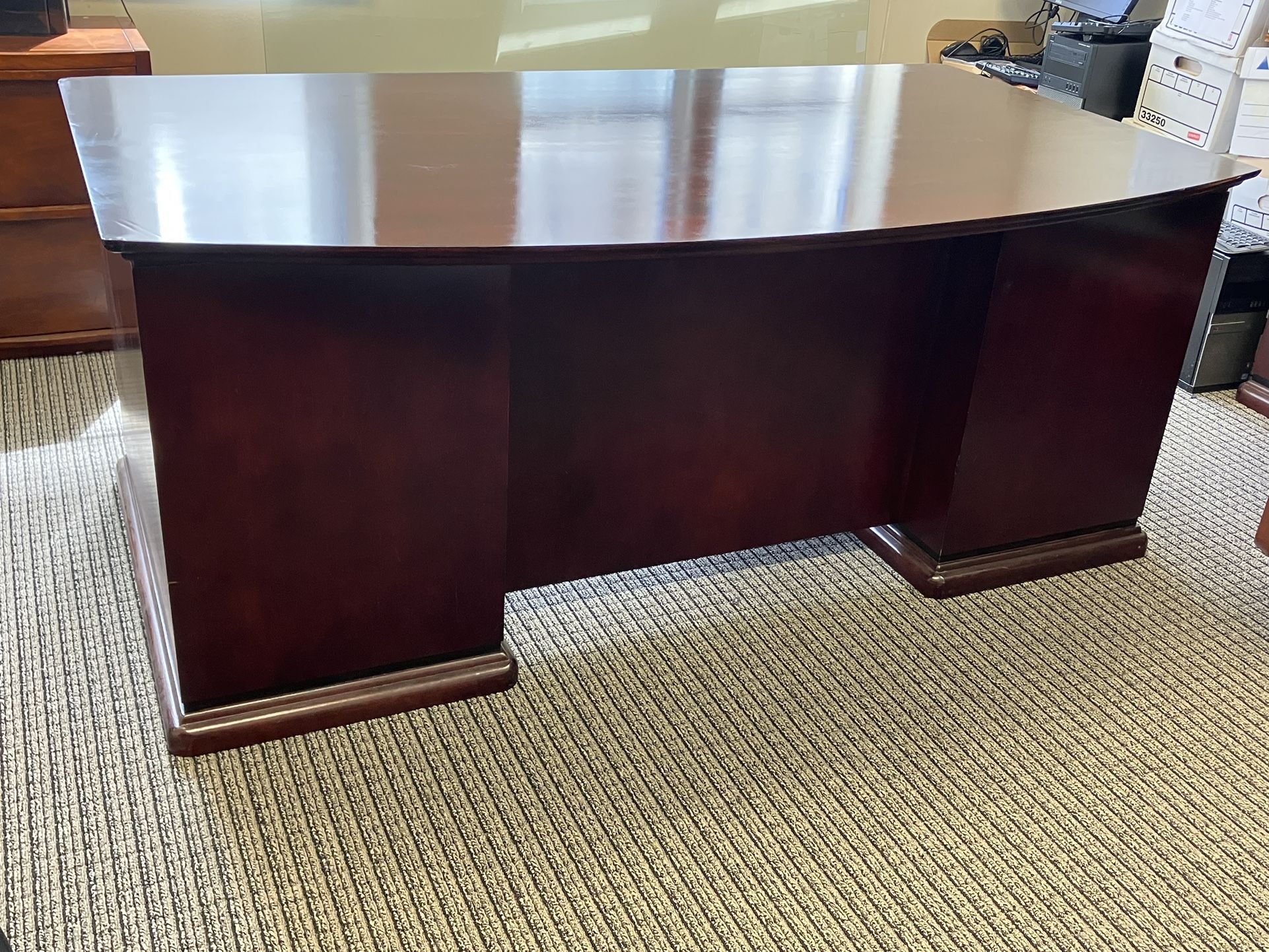 Paoli Cherry Wood Desk and Credenza