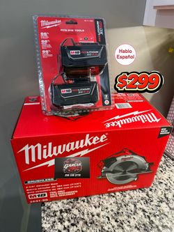 Milwaukee circular saw and two 5.0 batteries $300