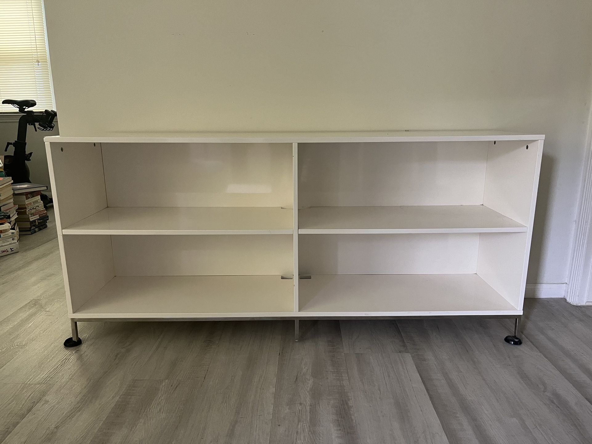West Elm White Lacquer Bookcase